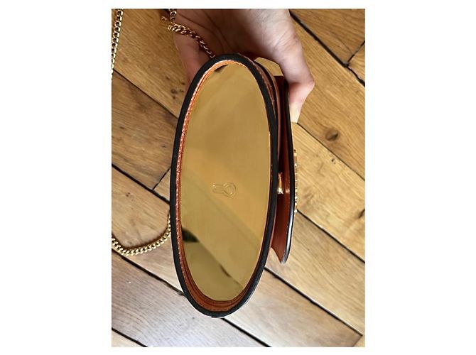 Borsa Chloé Abylock in Pelle Coccodrillo Rosa Salmone - vista 5