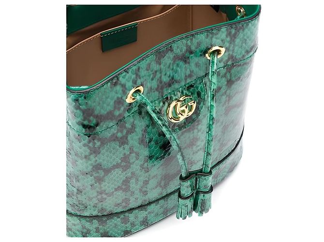 Gucci Ophidia Python Bucket Bag Vert - vue 3