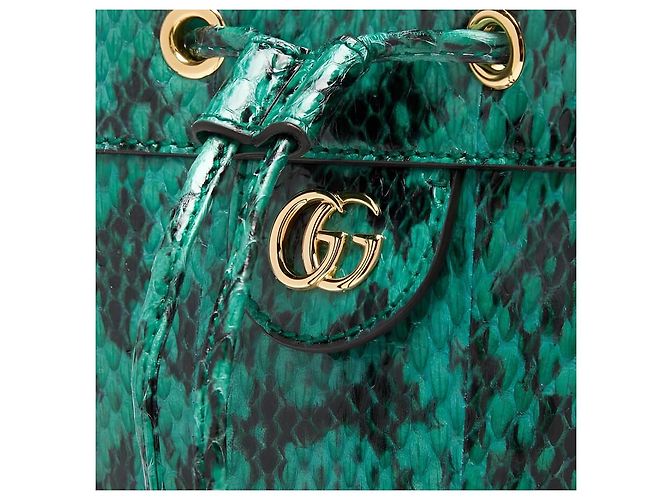 Gucci Ophidia Python Bucket Bag Vert - vue 5