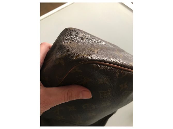 Louis Vuitton Saddlebag Marrone in Tela - vista 6