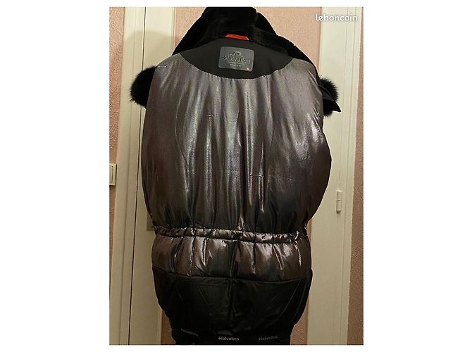 Autre Marque Cappotto Ontario Men Nero con Cappuccio in Vera Pelliccia - vista 5