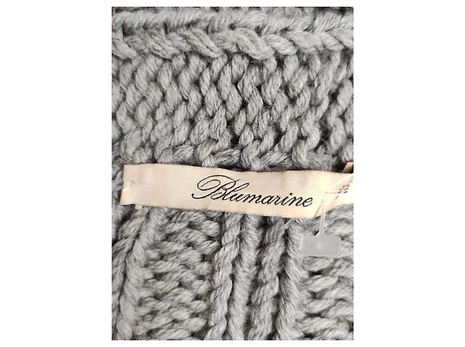 Blumarine Strickjacke aus Wolle und Mohair in Grau - Ansicht 4