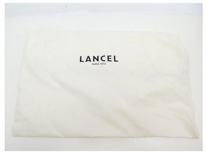 NUOVA LANCEL SUMMER TOTE MINI BORSA A MANO12006 BORSA A SPALLA IN TELA E PELLE Beige - vista 9