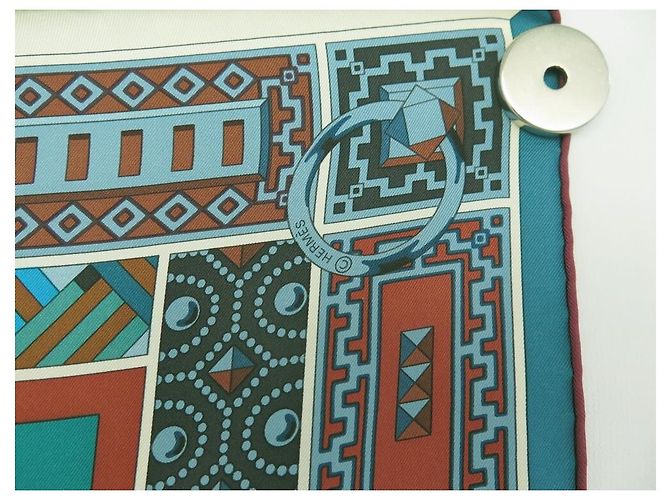 Hermès NUOVA SCIARPA HERMES COLLARI PER CANI JAMIN CARRE 90 SCATOLA DI SETA SCIARPA IN SETA Multicolore - vista 5
