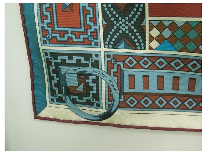 Hermès NUOVA SCIARPA HERMES COLLARI PER CANI JAMIN CARRE 90 SCATOLA DI SETA SCIARPA IN SETA Multicolore - vista 6