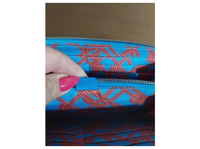 Silk In Hermès Cartera larga Silk'In Noeuds Marins Roja Azul Multicolor - vista 6