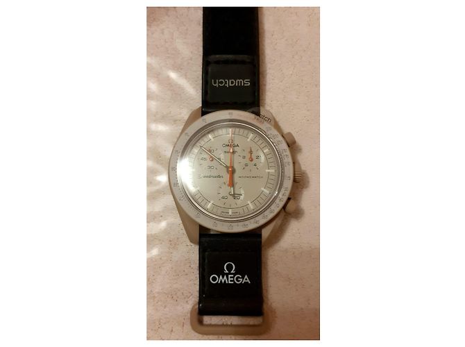 Autre Marque Swatch Omega Jupiter Uhr Schwarz - Ansicht 4