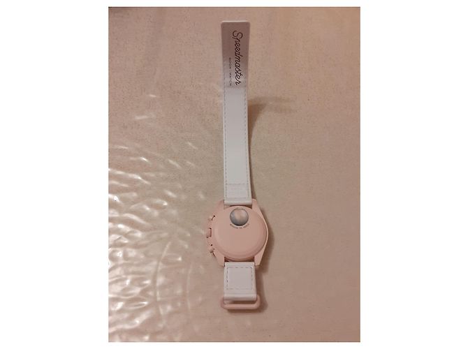 Autre Marque Swatch Omega Venus Uhr Rosa und Weiß Pink - Ansicht 5