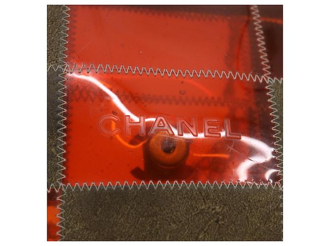 CHANEL Borsa a tracolla con catena Choco Bar Marrone Arancione CC Auth yk5514B - vista 9