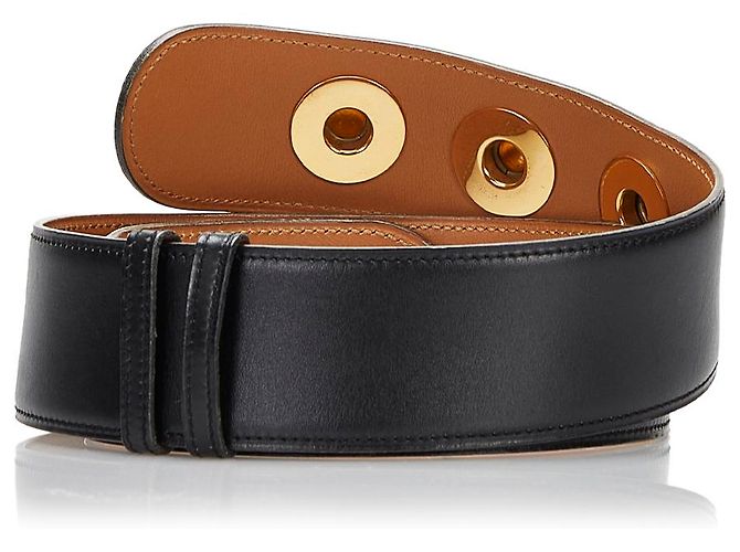 Piano Hermès Hermes schwarzer Klavierledergürtel - Ansicht 3