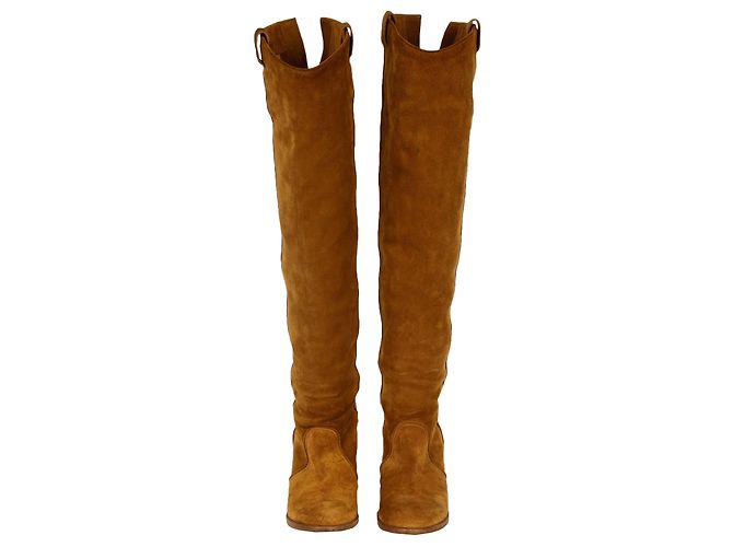 Laurence Dacade Cuissardes en daim marron clair - vue 2