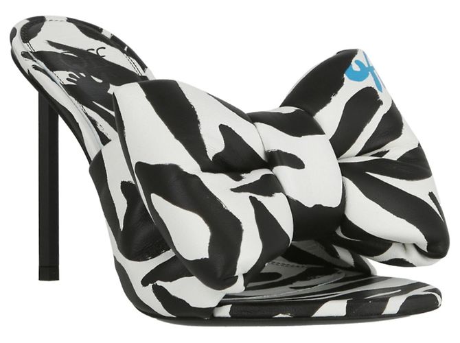 Off White Off-White Zebra Print Bow High Sandalen - Ansicht 2