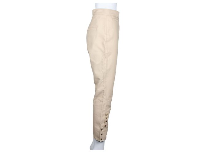 Hermès Calça de cavalgada marrom claro com fecho de pressão lateral - vista 2
