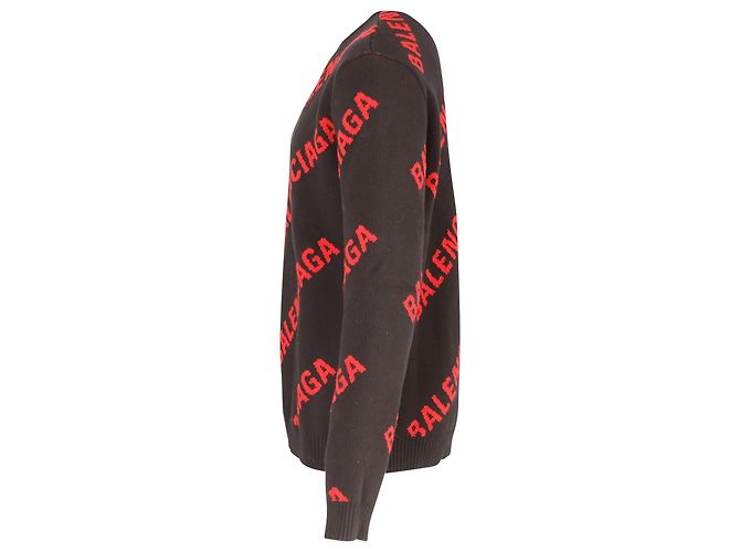 Balenciaga Cardigã manga longa com logotipo em algodão preto - vista 2