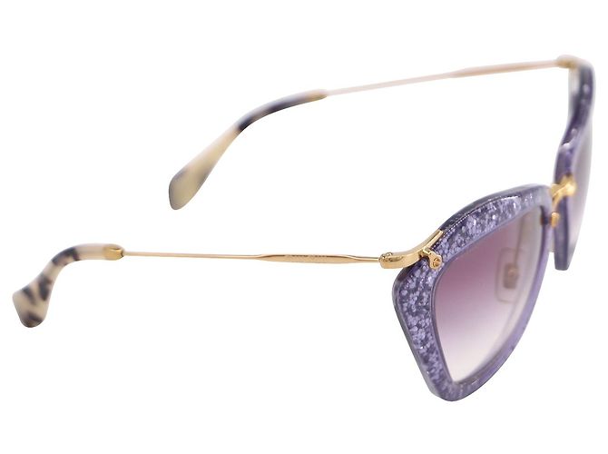 Miu Miu Noir 10NS-Sonnenbrille in Lilac Purple Acetate - Ansicht 5