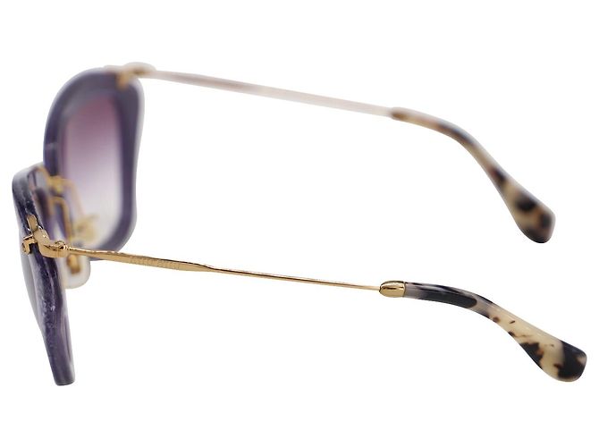 Miu Miu Noir 10NS-Sonnenbrille in Lilac Purple Acetate - Ansicht 6