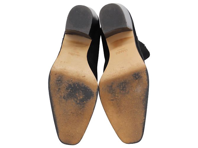 Stivaletti stile western Ganni in camoscio nero - vista 6