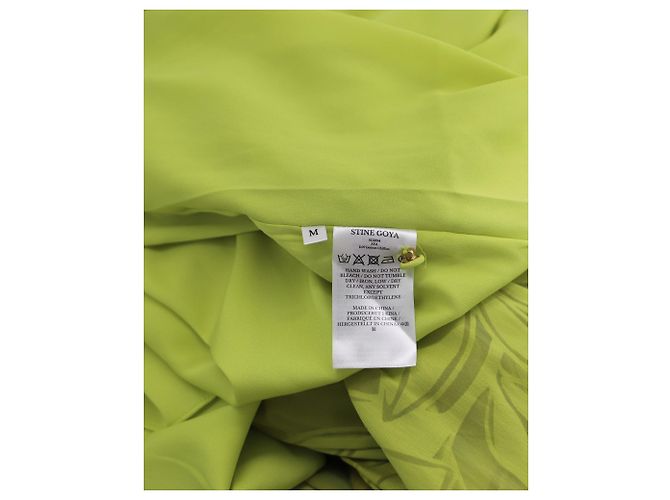 Autre Marque Stine Goya Mini abito plissè limone in viscosa verde - vista 5