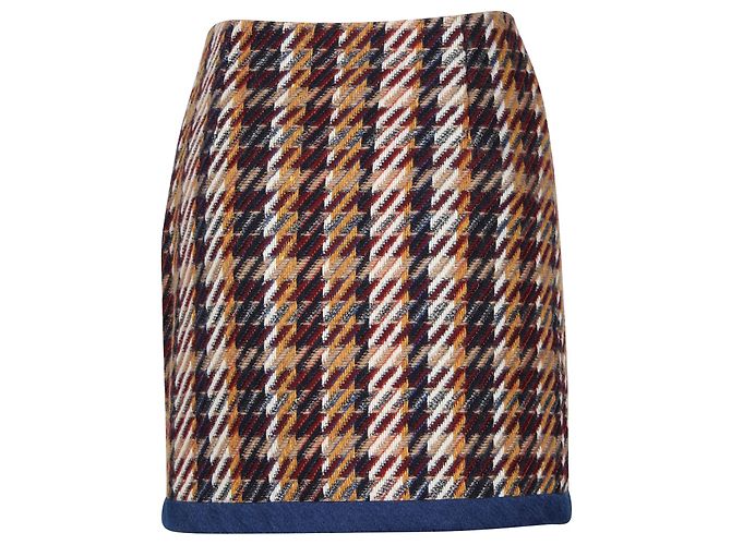 Minigonna Sandro 'Nasty' in Tweed in Cotone Multicolor - vista 3