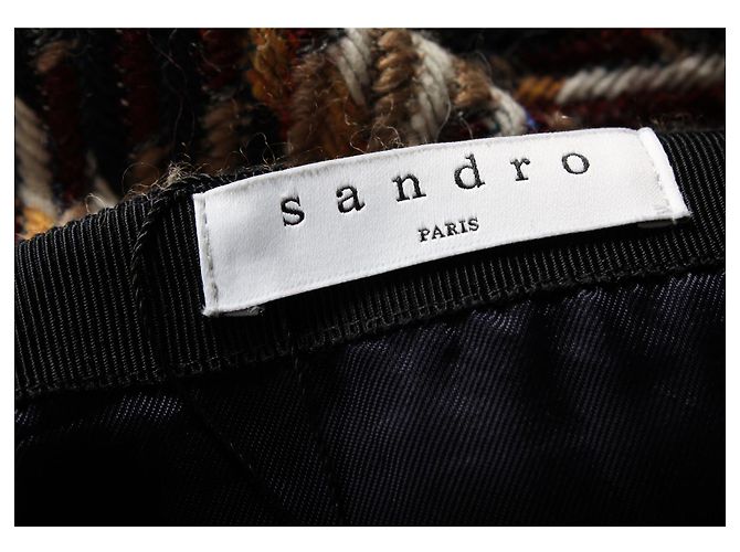 Minigonna Sandro 'Nasty' in Tweed in Cotone Multicolor - vista 4