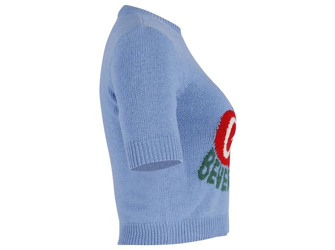 Gucci Beverly Hills Cherry Pullover aus blauer Wolle - Ansicht 2