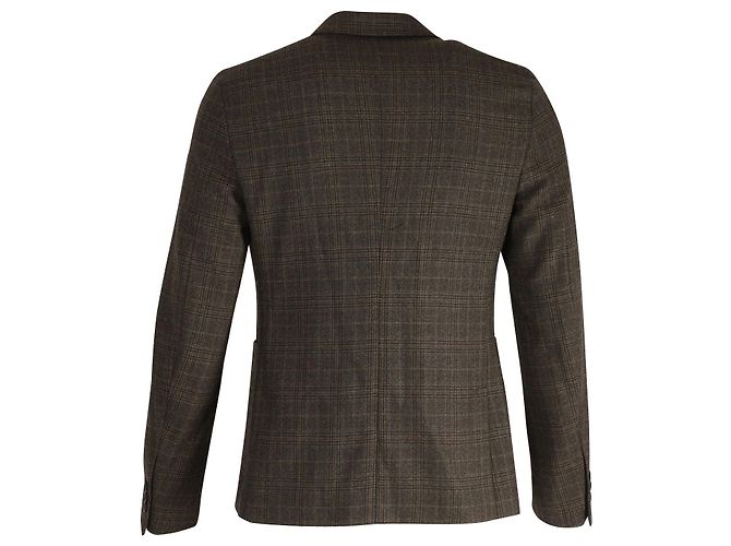 Blazer Prada Check in Lana Marrone - vista 3