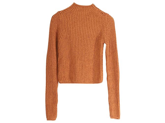 Suéter Acne Studios com decote careca em algodão marrom - vista 2