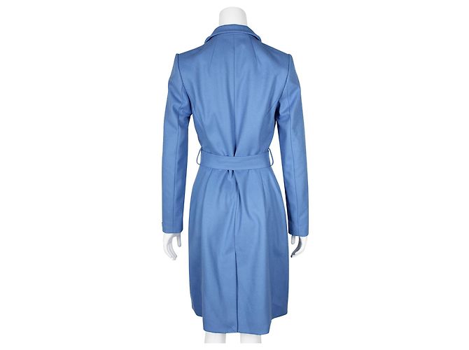 Ted Baker Mid Blue Coat with Floral Pattern Lining - view 3