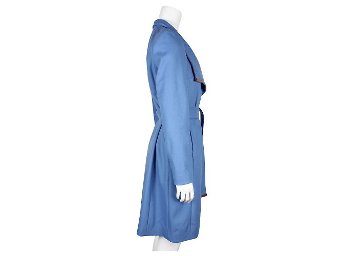 Ted Baker Mid Blue Coat with Floral Pattern Lining - view 4