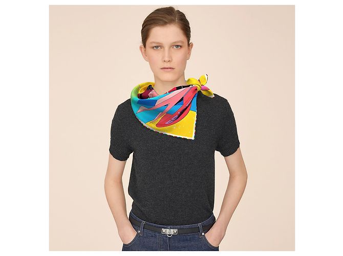 Hermès Hermes: Schal mit dem Titel „Space Derby“ Mehrfarben - Ansicht 3