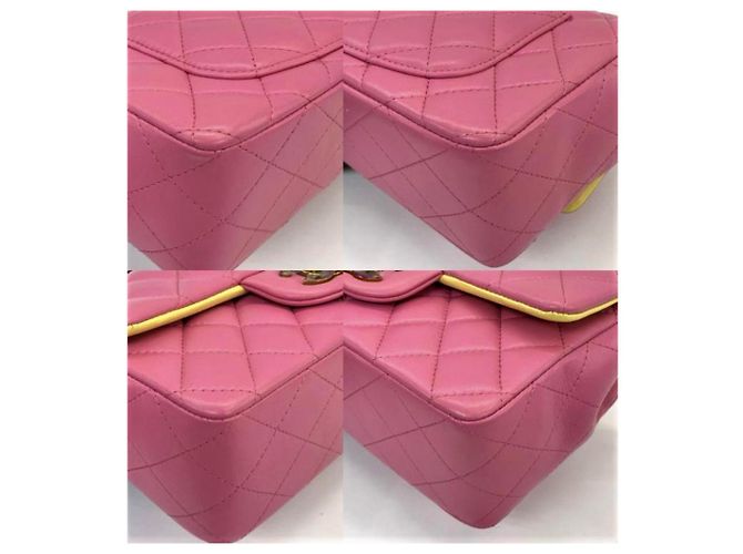 Minibolso con solapa rectangular rosa Timeless de Chanel - vista 10