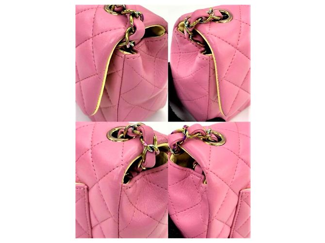 Minibolso con solapa rectangular rosa Timeless de Chanel - vista 11