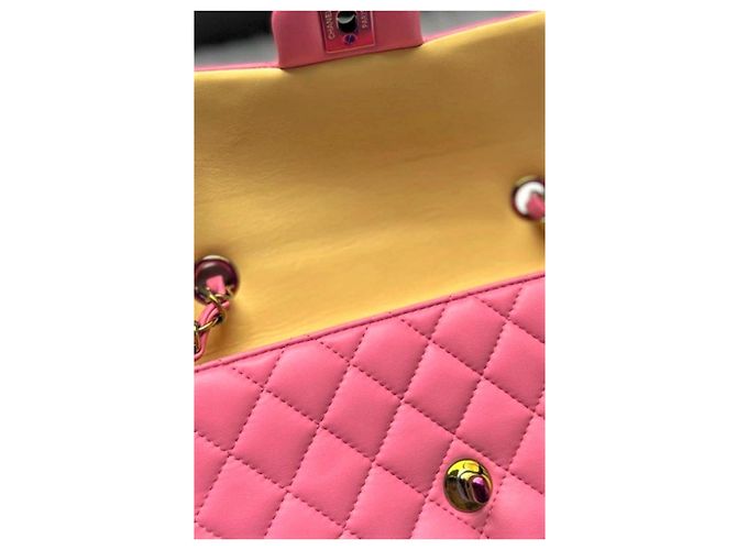 Minibolso con solapa rectangular rosa Timeless de Chanel - vista 12