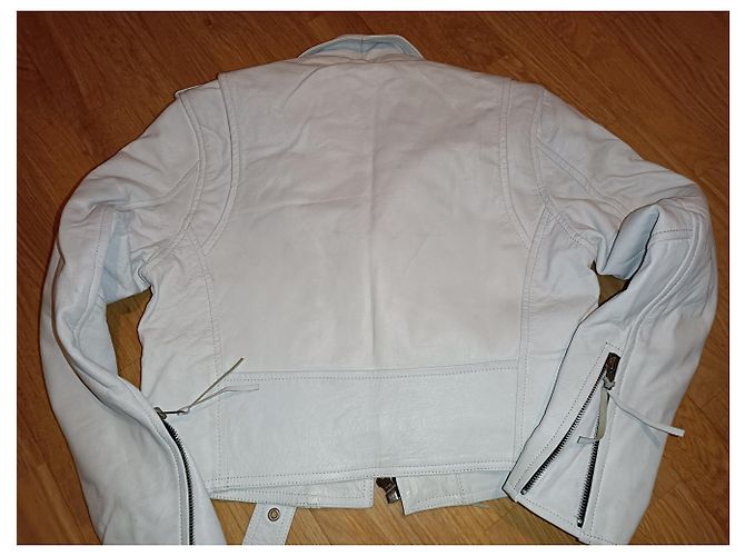 Autre Marque Perfecto white leather biker jacket - view 9