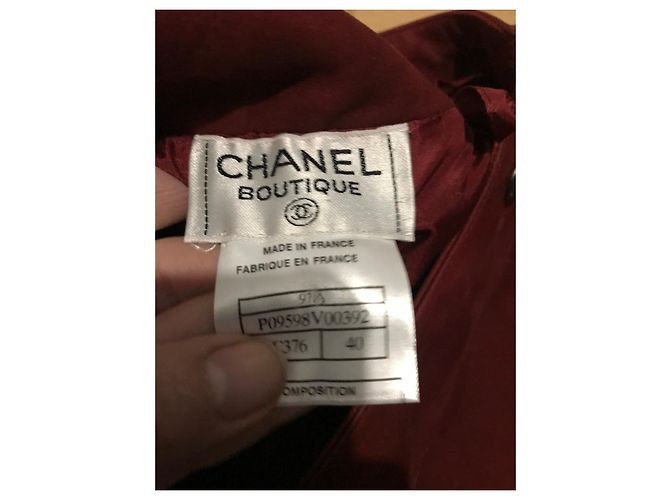 Chanel Lammlederhose mit Wildleder-Effekt Bordeaux - Ansicht 4