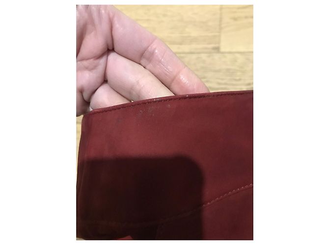 Chanel Lammlederhose mit Wildleder-Effekt Bordeaux - Ansicht 6