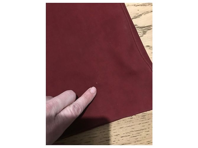 Chanel Lammlederhose mit Wildleder-Effekt Bordeaux - Ansicht 8