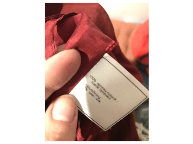 Chanel Lammlederhose mit Wildleder-Effekt Bordeaux - Ansicht 9