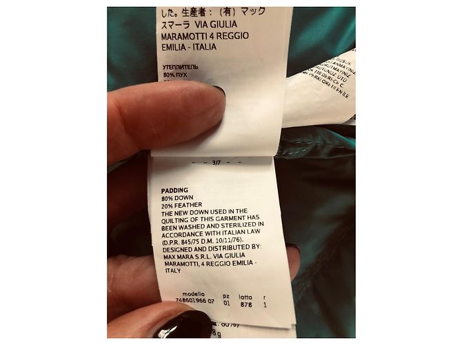 Chaqueta Acolchada Sportmax Azul Claro Talla 44 - vista 7