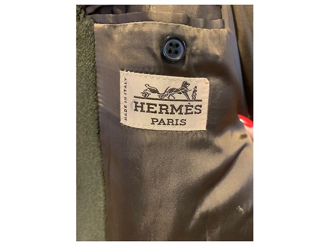 Hermès Hermes Lodenmantel Dunkelgrün - Ansicht 4