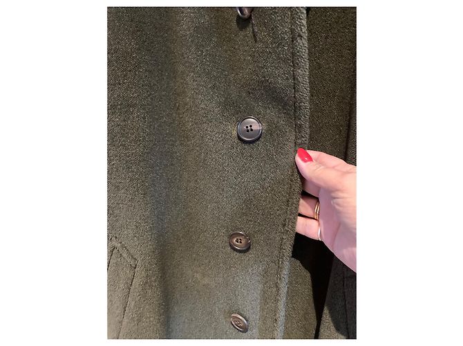 Hermès Hermes Lodenmantel Dunkelgrün - Ansicht 7