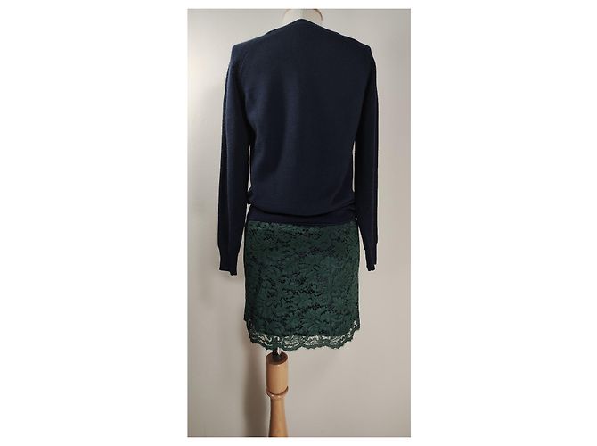 Sacai Luck Pulloverkleid Spitze Blau Grün - Ansicht 3