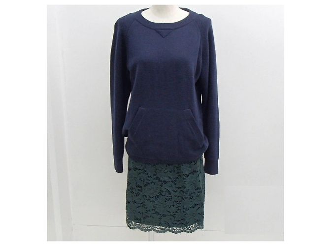 Sacai Luck Pulloverkleid Spitze Blau Grün - Ansicht 6