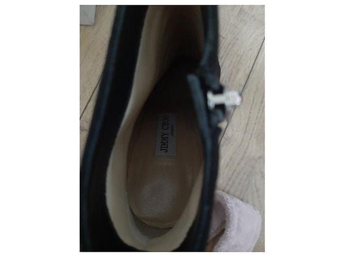 Stivaletti Jimmy Choo in pelle di cervo neri 38.5 Nero - vista 4