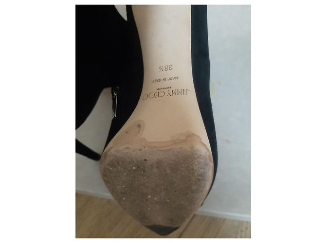 Stivaletti Jimmy Choo in pelle di cervo neri 38.5 Nero - vista 5