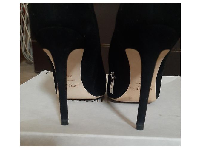 Stivaletti Jimmy Choo in pelle di cervo neri 38.5 Nero - vista 6