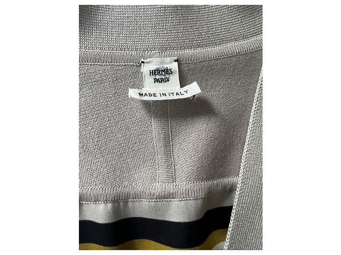 Hermès Cardigan Twillaine Brides de Gala Nero Beige Verde Grigio Giallo - vista 2
