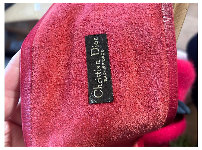 Christian Dior Gürtel aus rotem Leder - Ansicht 3