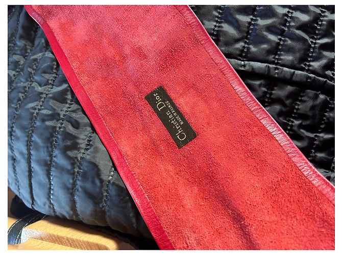 Christian Dior Gürtel aus rotem Leder - Ansicht 5