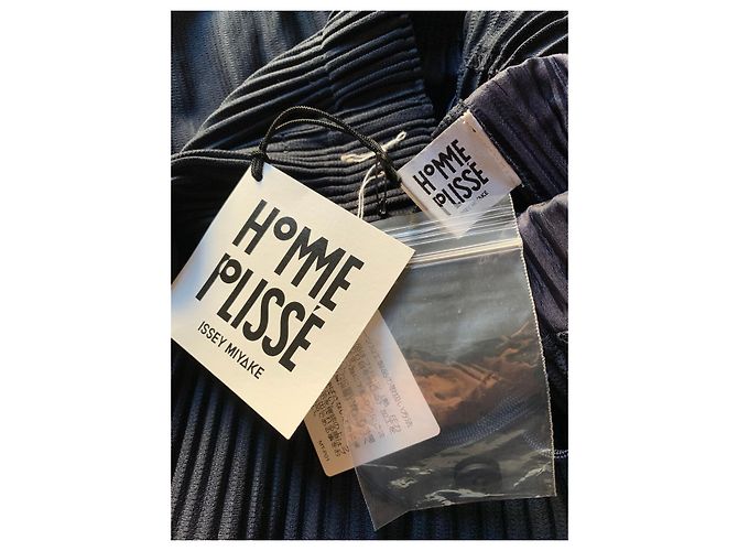 Issey Miyake Pantalone Homme Plissé blu navy - vista 4
